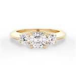 Kaitlin Asscher Cut Lab Grown Diamond 18Kt Yellow Gold Engagement Ring