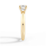Kaitlin Asscher Cut Lab Grown Diamond 18Kt Yellow Gold Engagement Ring - View 3