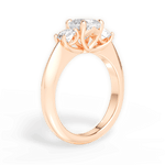 Kaitlin Cushion Cut Lab Grown Diamond 18Kt Rose Gold Engagement Ring - View 3