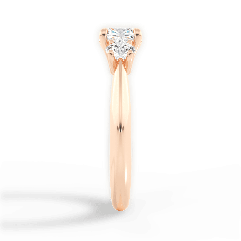 Kaitlin Cushion Cut Lab Grown Diamond 18Kt Rose Gold Engagement Ring - View 4