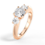Kaitlin Cushion Cut Lab Grown Diamond 18Kt Rose Gold Engagement Ring - View 2