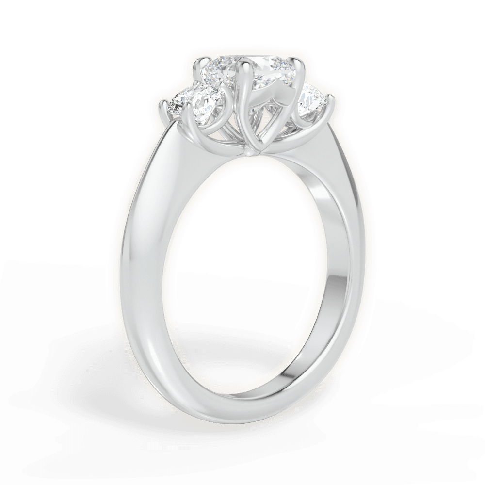 Kaitlin Cushion Cut Lab Grown Diamond 14Kt White Gold Engagement Ring - View 3