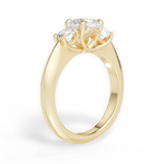 Kaitlin Cushion Cut Lab Grown Diamond 18Kt Yellow Gold Engagement Ring - View 3