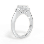 Kaitlin Emerald Cut Lab Grown Diamond Platinum Engagement Ring - View 4