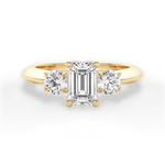 Kaitlin Emerald Cut Lab Grown Diamond 18Kt Yellow Gold Engagement Ring