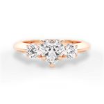 Kaitlin Heart Cut Lab Grown Diamond 18Kt Rose Gold Engagement Ring