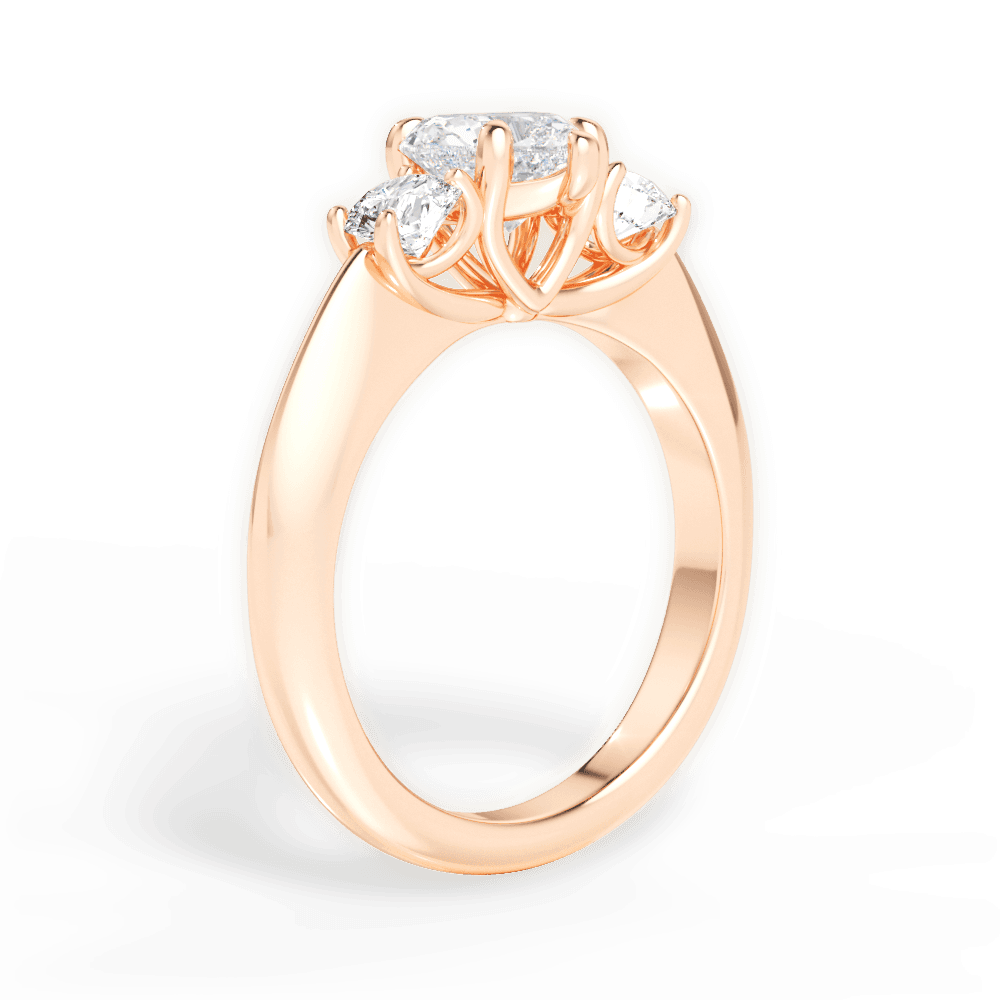Kaitlin Heart Cut Lab Grown Diamond 18Kt Rose Gold Engagement Ring - View 2