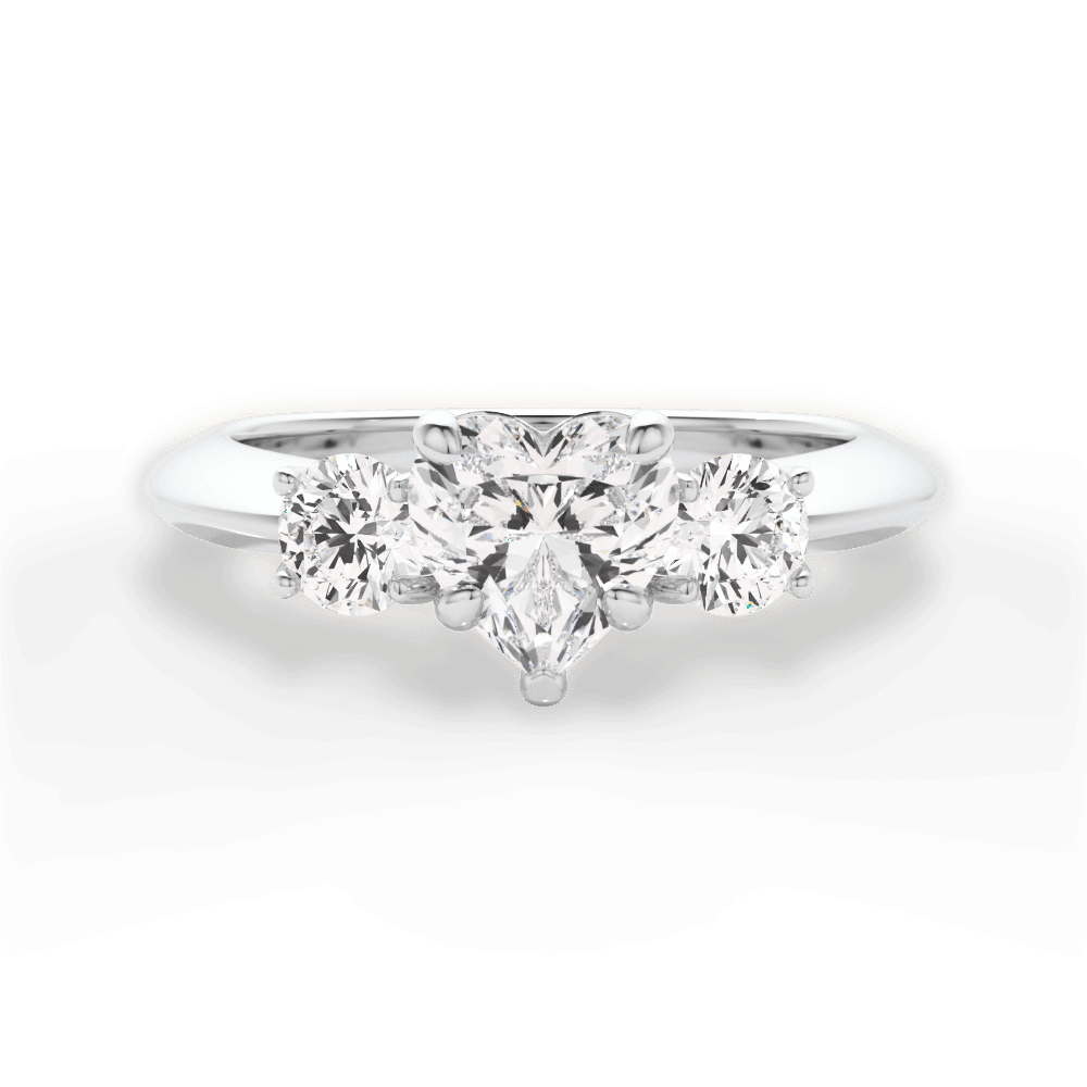 Kaitlin Heart Cut Lab Grown Diamond 14Kt White Gold Engagement Ring