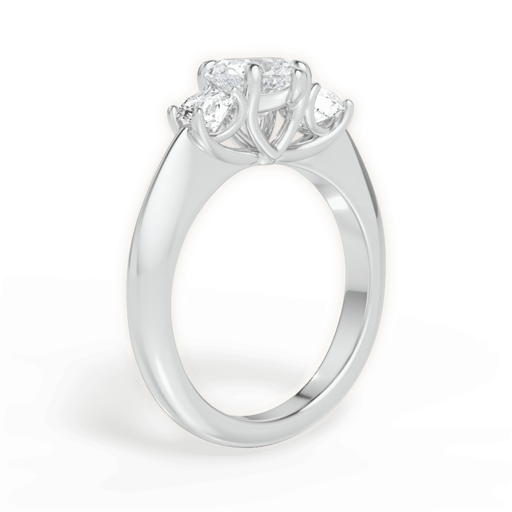 Kaitlin Heart Cut Lab Grown Diamond 18Kt White Gold Engagement Ring - View 2