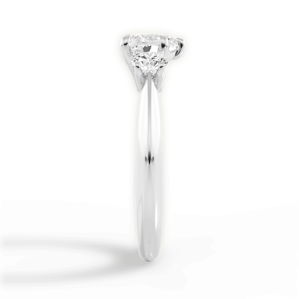 Kaitlin Heart Cut Lab Grown Diamond 14Kt White Gold Engagement Ring - View 3