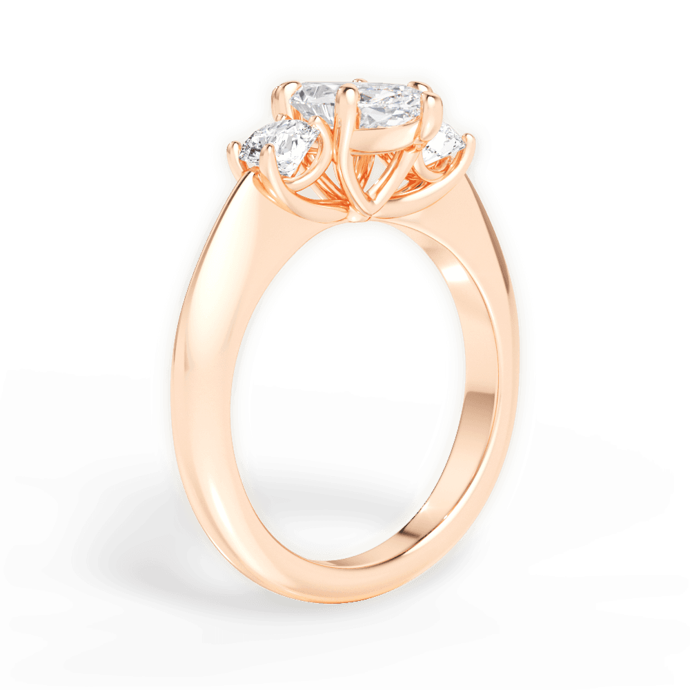 Kaitlin Marquise Cut Lab Grown Diamond 18Kt Rose Gold Engagement Ring - View 2