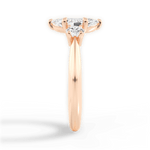 Kaitlin Marquise Cut Lab Grown Diamond 18Kt Rose Gold Engagement Ring - View 4