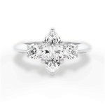 Kaitlin Marquise Cut Lab Grown Diamond 18Kt White Gold Engagement Ring