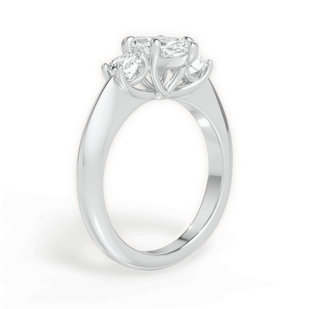 Kaitlin Marquise Cut Lab Grown Diamond 14Kt White Gold Engagement Ring - View 4