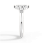 Kaitlin Marquise Cut Lab Grown Diamond 18Kt White Gold Engagement Ring - View 2