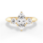 Kaitlin Marquise Cut Lab Grown Diamond 18Kt Yellow Gold Engagement Ring