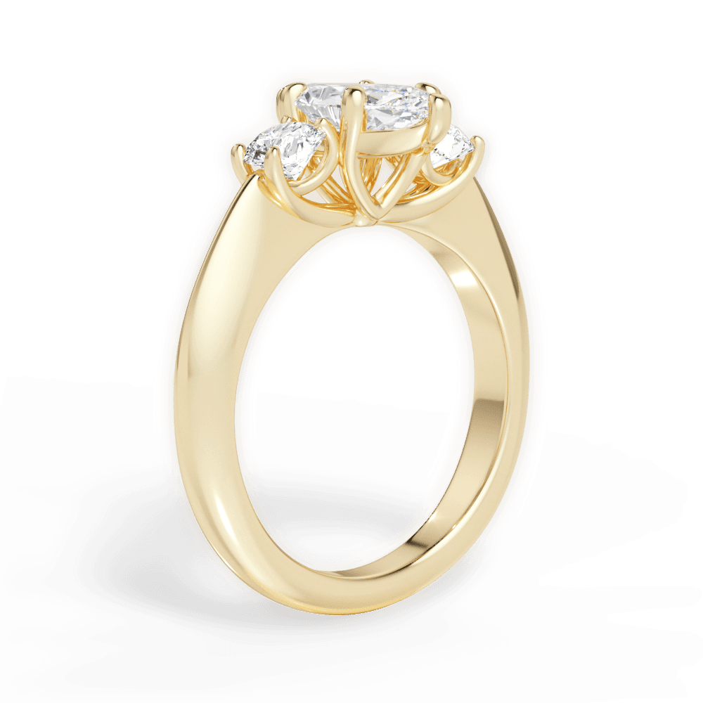 Kaitlin Marquise Cut Lab Grown Diamond 18Kt Yellow Gold Engagement Ring - View 3
