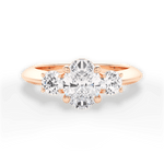 Kaitlin Oval Cut Lab Grown Diamond 18Kt Rose Gold Engagement Ring