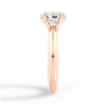 Kaitlin Oval Cut Lab Grown Diamond 18Kt Rose Gold Engagement Ring - View 3