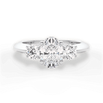 Kaitlin Oval Cut Lab Grown Diamond Platinum Engagement Ring