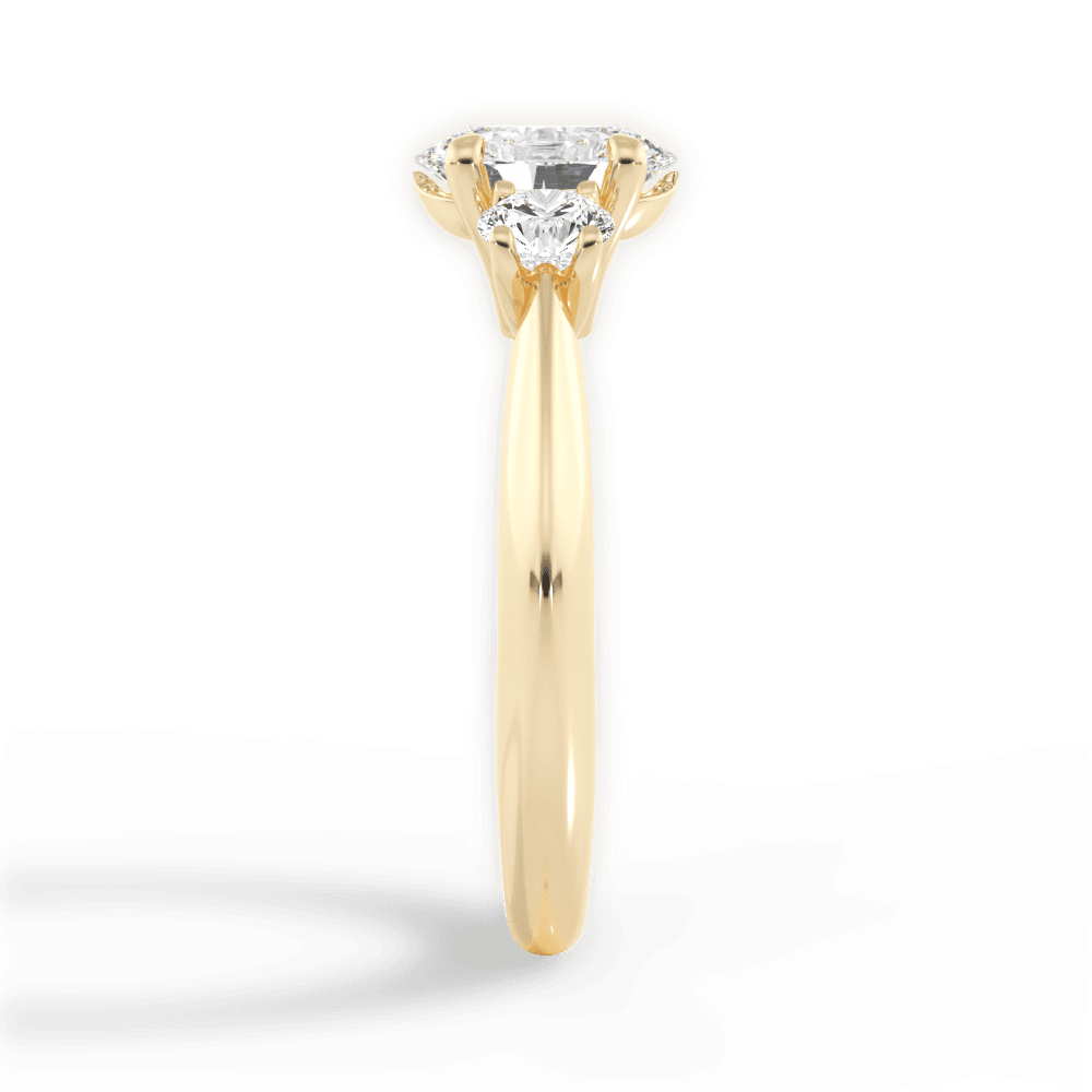 Kaitlin Oval Cut Lab Grown Diamond 18Kt Yellow Gold Engagement Ring - View 2