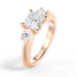 Kaitlin Princess Cut Lab Grown Diamond 18Kt Rose Gold Engagement Ring - View 3