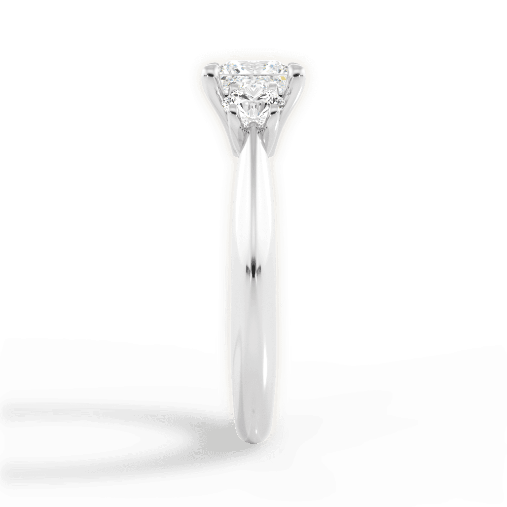 Kaitlin Princess Cut Lab Grown Diamond 18Kt White Gold Engagement Ring - View 2