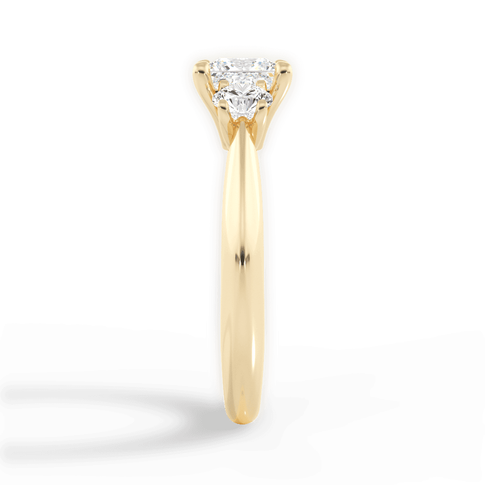 Kaitlin Princess Cut Lab Grown Diamond 18Kt Yellow Gold Engagement Ring - View 4