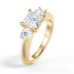 Kaitlin Princess Cut Lab Grown Diamond 18Kt Yellow Gold Engagement Ring - View 3