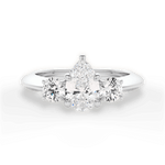 Kaitlin Pear Cut Lab Grown Diamond 18Kt White Gold Engagement Ring