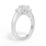 Kaitlin Pear Cut Lab Grown Diamond Platinum Engagement Ring - View 2