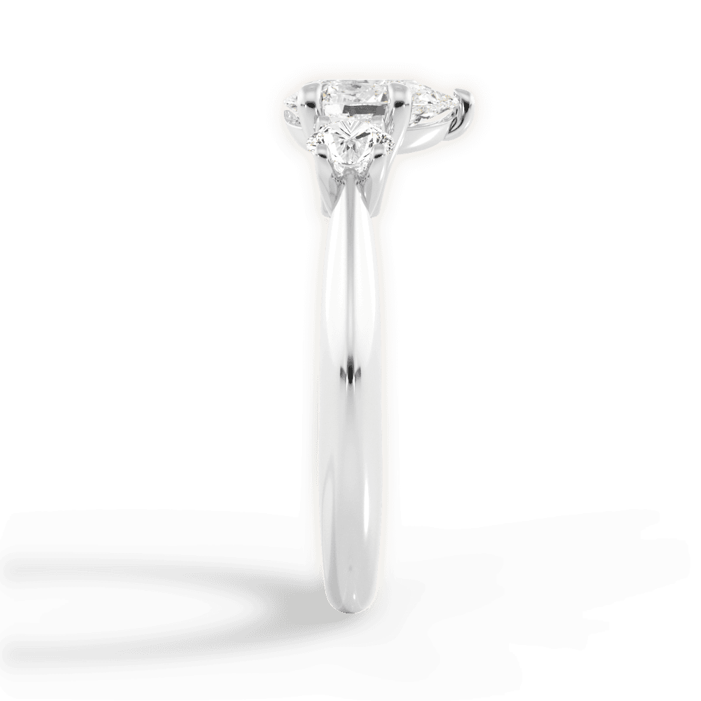 Kaitlin Pear Cut Lab Grown Diamond 14Kt White Gold Engagement Ring - View 3