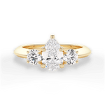 Kaitlin Pear Cut Lab Grown Diamond 18Kt Yellow Gold Engagement Ring