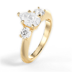 Kaitlin Pear Cut Lab Grown Diamond 18Kt Yellow Gold Engagement Ring - View 4