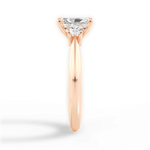 Kaitlin Radiant Cut Lab Grown Diamond 18Kt Rose Gold Engagement Ring - View 3