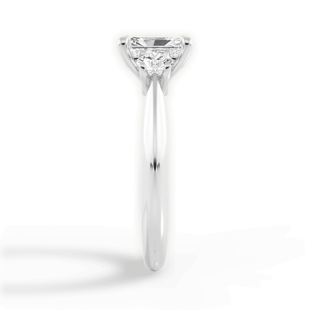 Kaitlin Radiant Cut Lab Grown Diamond 18Kt White Gold Engagement Ring - View 2