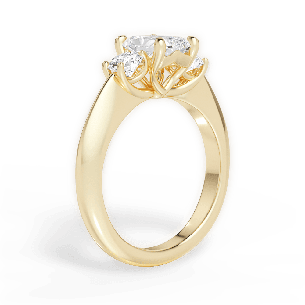 Kaitlin Radiant Cut Lab Grown Diamond 18Kt Yellow Gold Engagement Ring - View 4