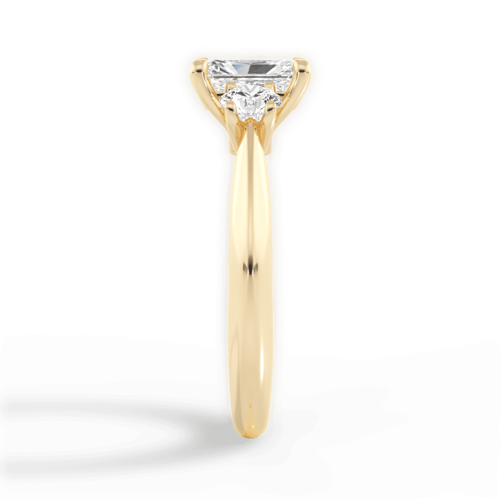 Kaitlin Radiant Cut Lab Grown Diamond 18Kt Yellow Gold Engagement Ring - View 2