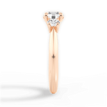 Kaitlin Round Cut Lab Grown Diamond 18Kt Rose Gold Engagement Ring - View 3