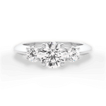 Kaitlin Round Cut Lab Grown Diamond Platinum Engagement Ring