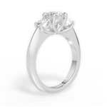 Kaitlin Round Cut Lab Grown Diamond Platinum Engagement Ring - View 2