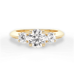 Kaitlin Round Cut Lab Grown Diamond 18Kt Yellow Gold Engagement Ring