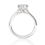Monica round lab diamond engagement ring in platinum - view 2