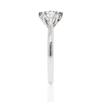 Monica round lab diamond engagement ring in 14k white gold - view 4