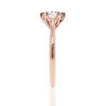 Monica round lab diamond engagement ring in 18k rose gold - view 4