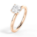 Audrey Asscher Cut Lab Grown Diamond 18Kt Rose Gold Engagement Ring - View 4