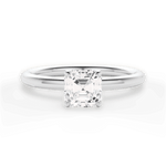 Audrey Asscher Cut Lab Grown Diamond Platinum Engagement Ring
