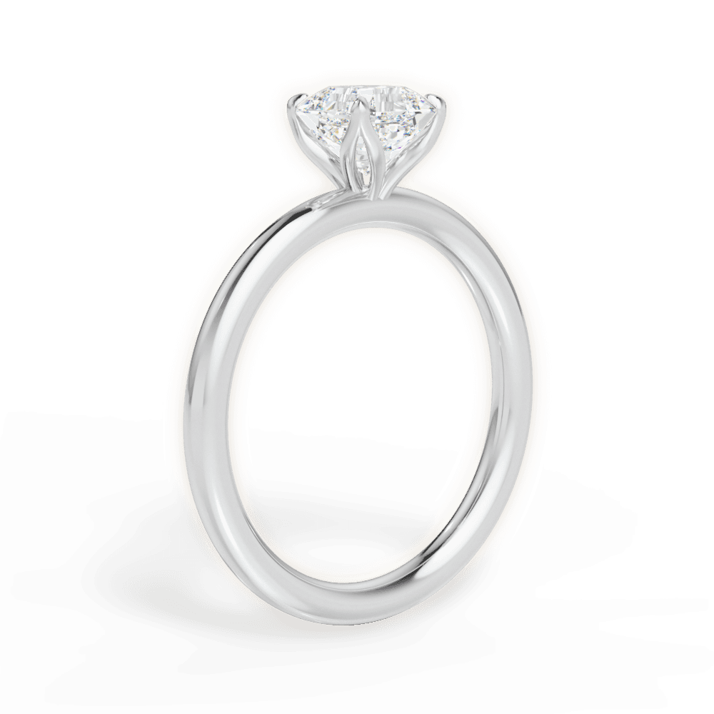 Audrey Asscher Cut Lab Grown Diamond 14Kt White Gold Engagement Ring - View 2