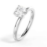 Audrey Asscher Cut Lab Grown Diamond Platinum Engagement Ring - View 4