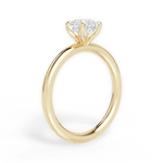 Audrey Asscher Cut Lab Grown Diamond 18Kt Yellow Gold Engagement Ring - View 3